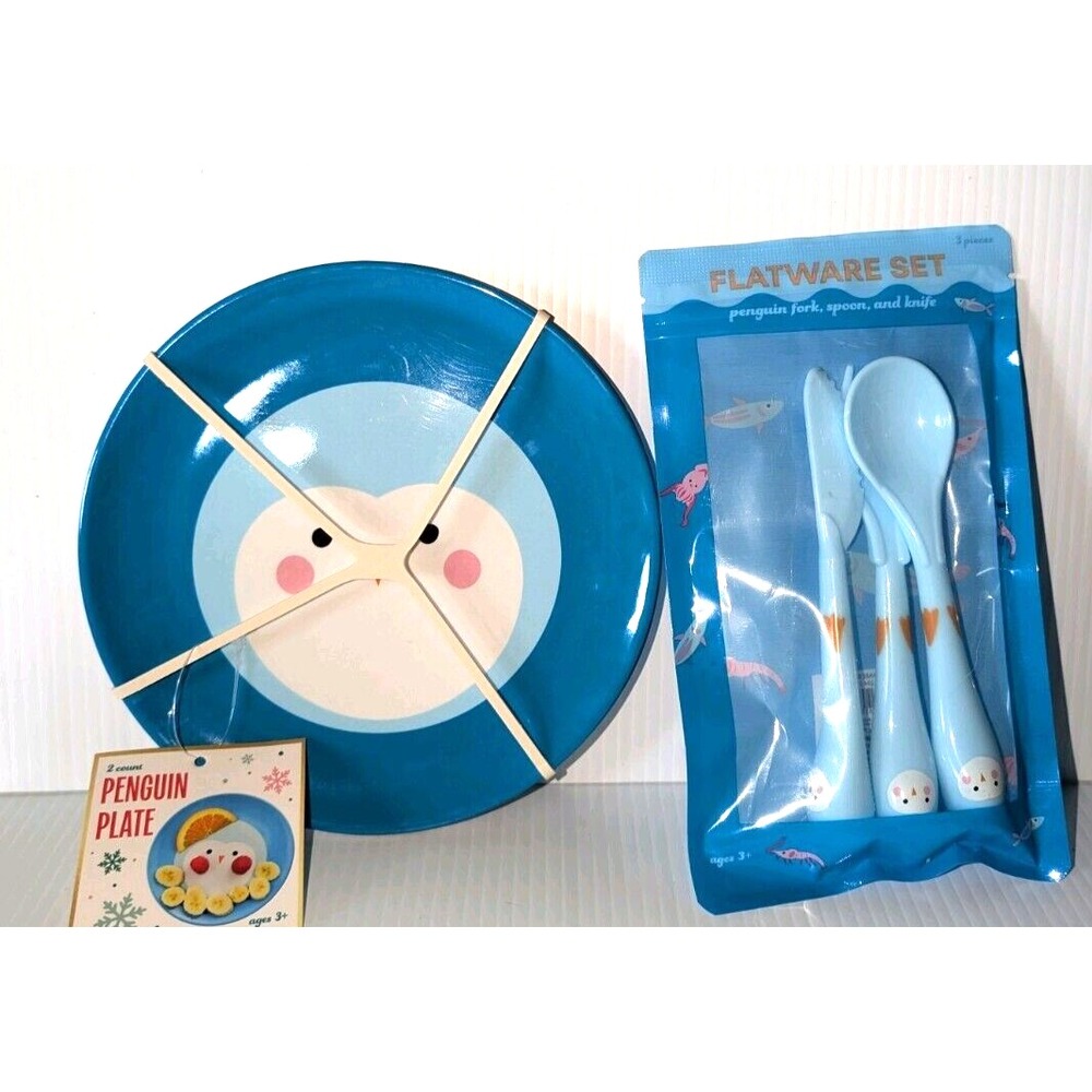 Target Bullseye's Playground Penguin set 2  plates flatware